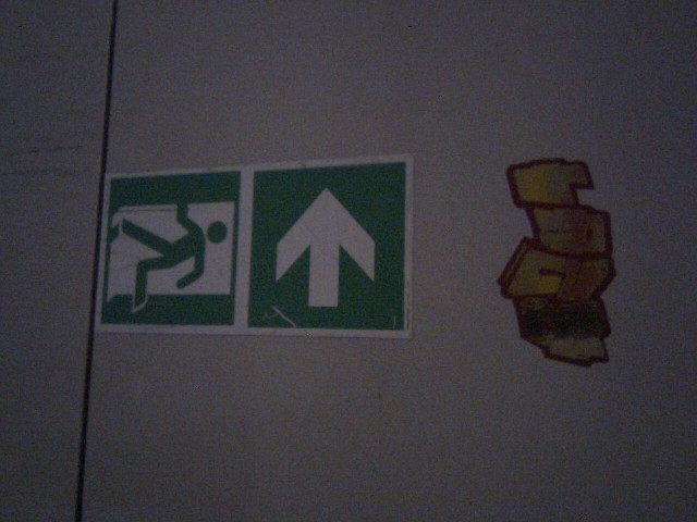 Exit sign, taken with Pro Cam