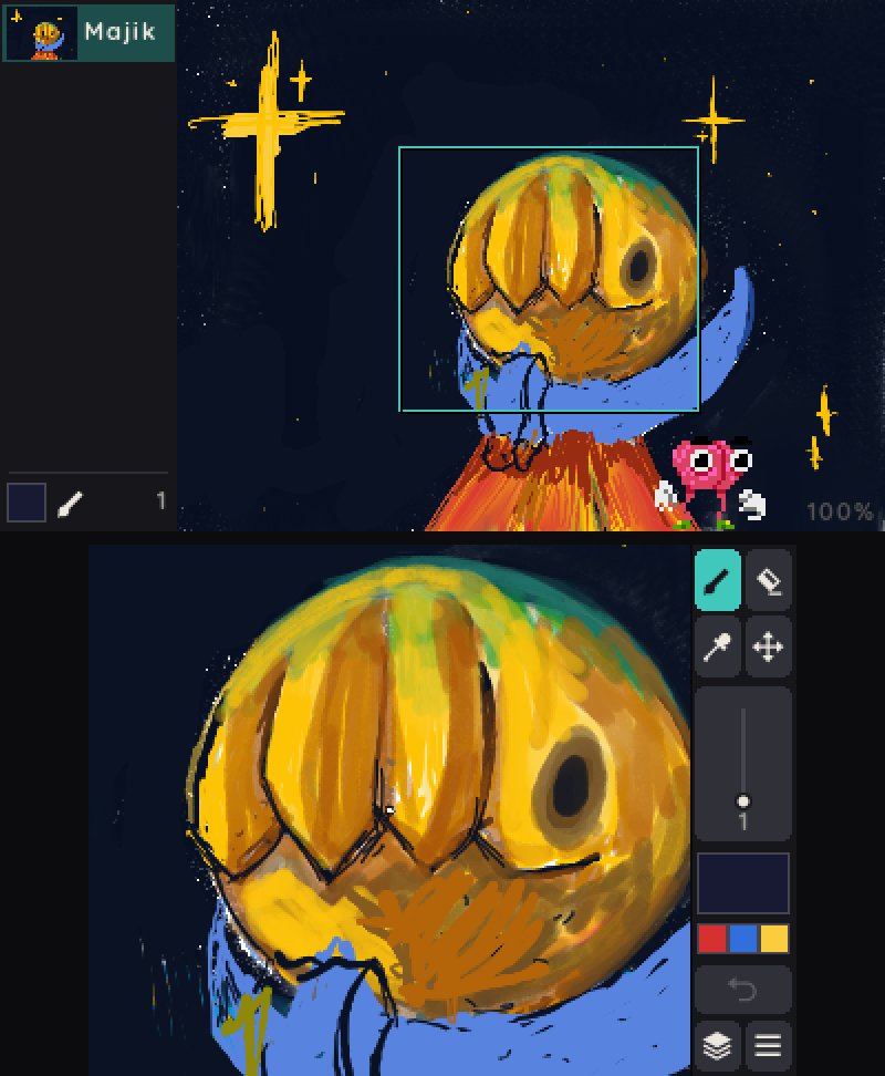 A painting in Pro Paint